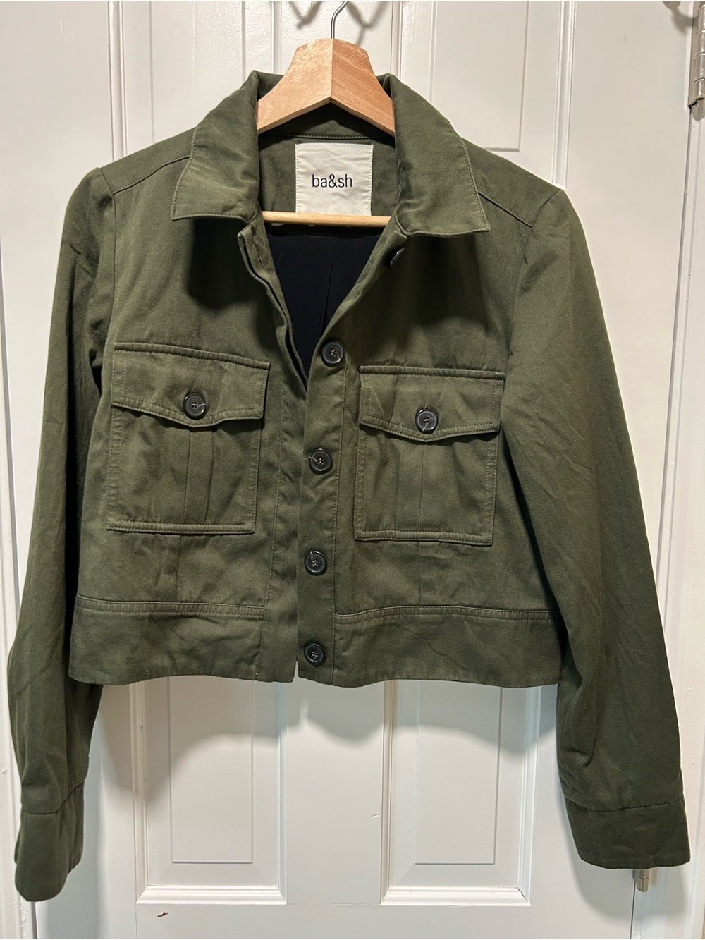 ba&sh Sz 1 Green Elia Jacket - Picture 2 of 15